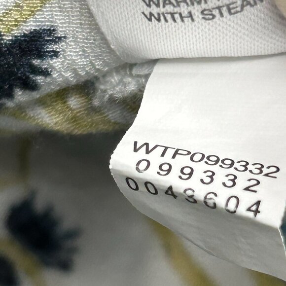 J Jill Top Extra Large Petite Blue Bird Print Green Floral Lightweight Office - Picture 9 of 14